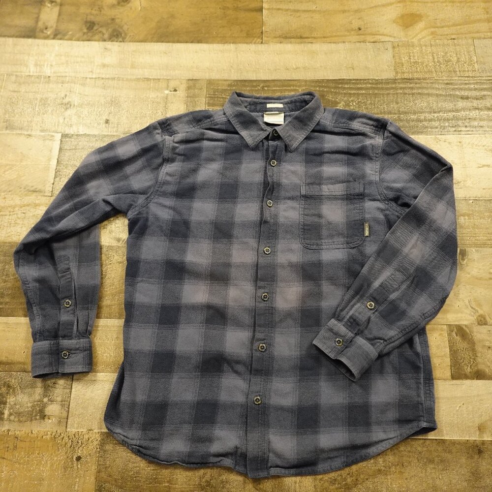 Columbia Sportswear Men’s Plaid Flannel Shirt | Navy Blue | Men's Size Large
